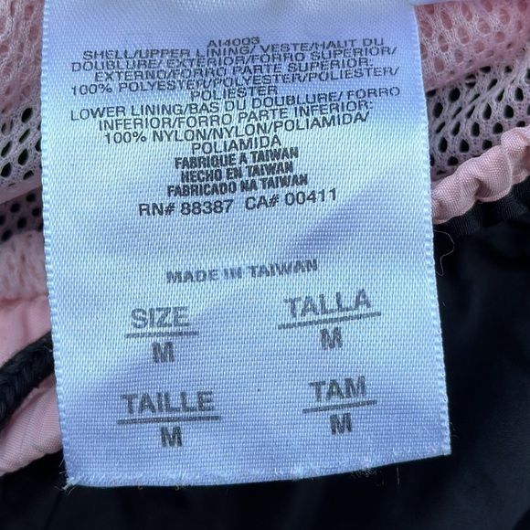 Adidas Womenswear Track Pants Black/Pink Drawstring Pocket Size M - Picture 6 of 14